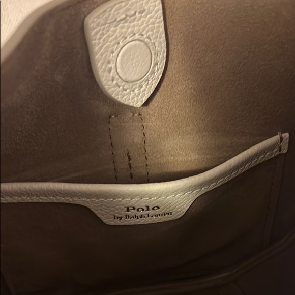 Polo by Ralph Lauren Cream Leather Shoulder Bag - Picture 3 of 3